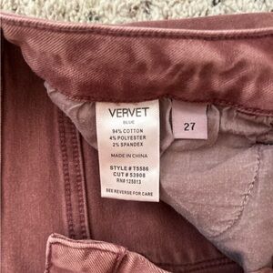 VERVET BY FLYING MONKEY Women's Mauve Ankle Jeans